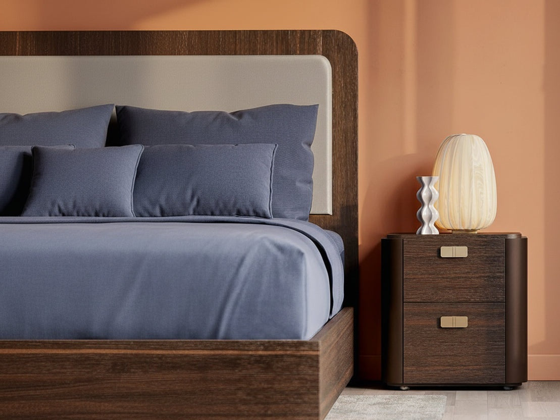 Appia 22 inch Nightstand – Italian Modern 2-Drawer Nightstand