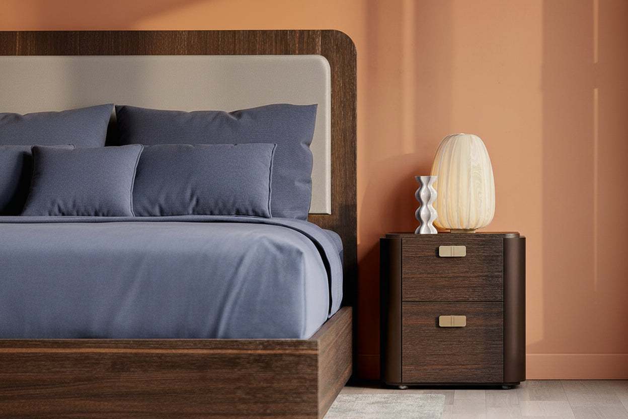 Appia 22 inch Nightstand – Italian Modern 2-Drawer Nightstand