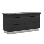 The Ariana gray dresser with multiple drawers on a white background.