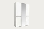 Artemide white cabinet with a mirror on a white background