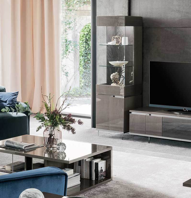 Athena 1-Door Curio, Left Side