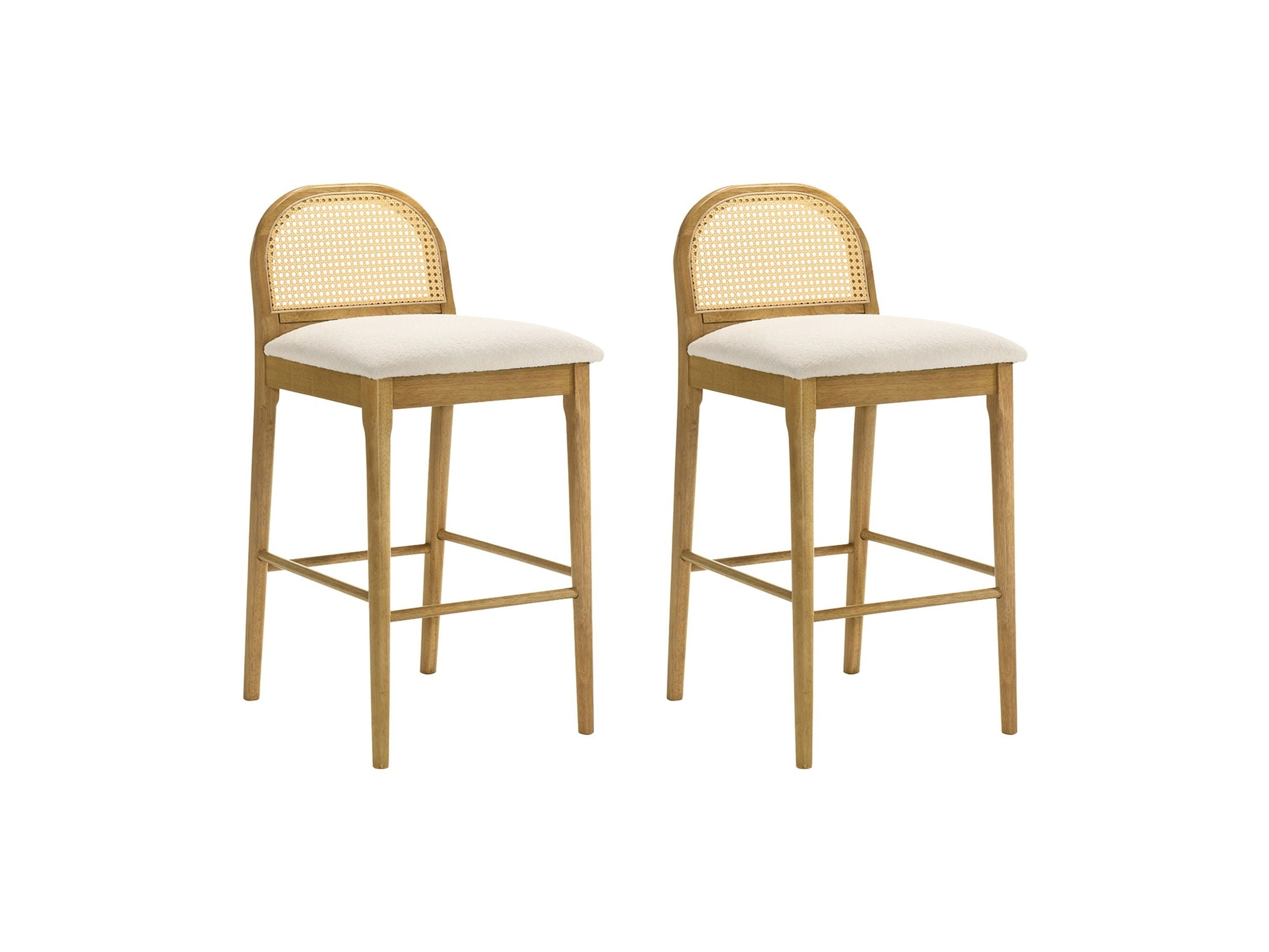Lucio - Modern Farmhouse Wood Bar Height Kitchen Bar Stool