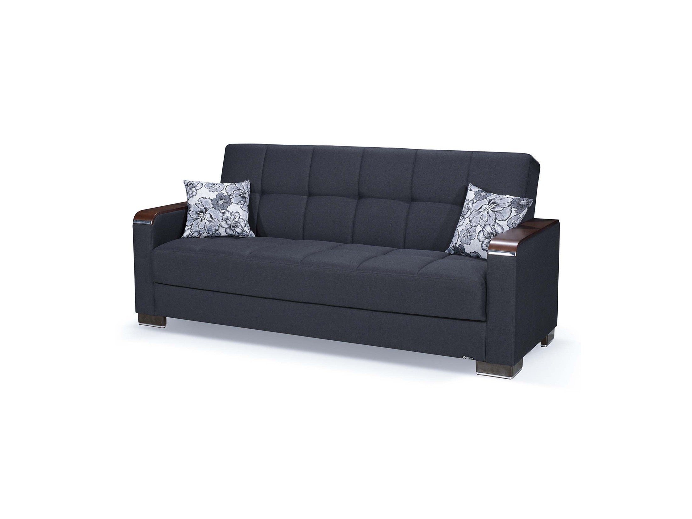Ottomanson Armada X - Upholstered Convertible Wood Trimmed Sofabed With Storage - Polyester