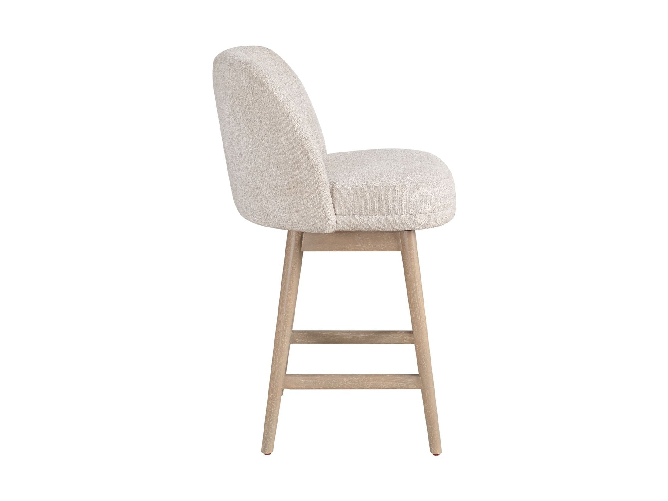 Sadie - Solid Wood Upholstered 26" Counter Height Swivel Barstool