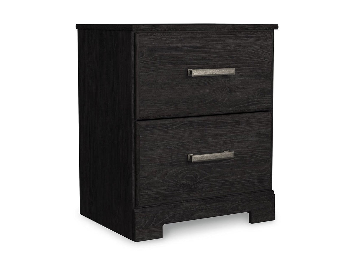 Belachime - Two Drawer Night Stand - Charcoal