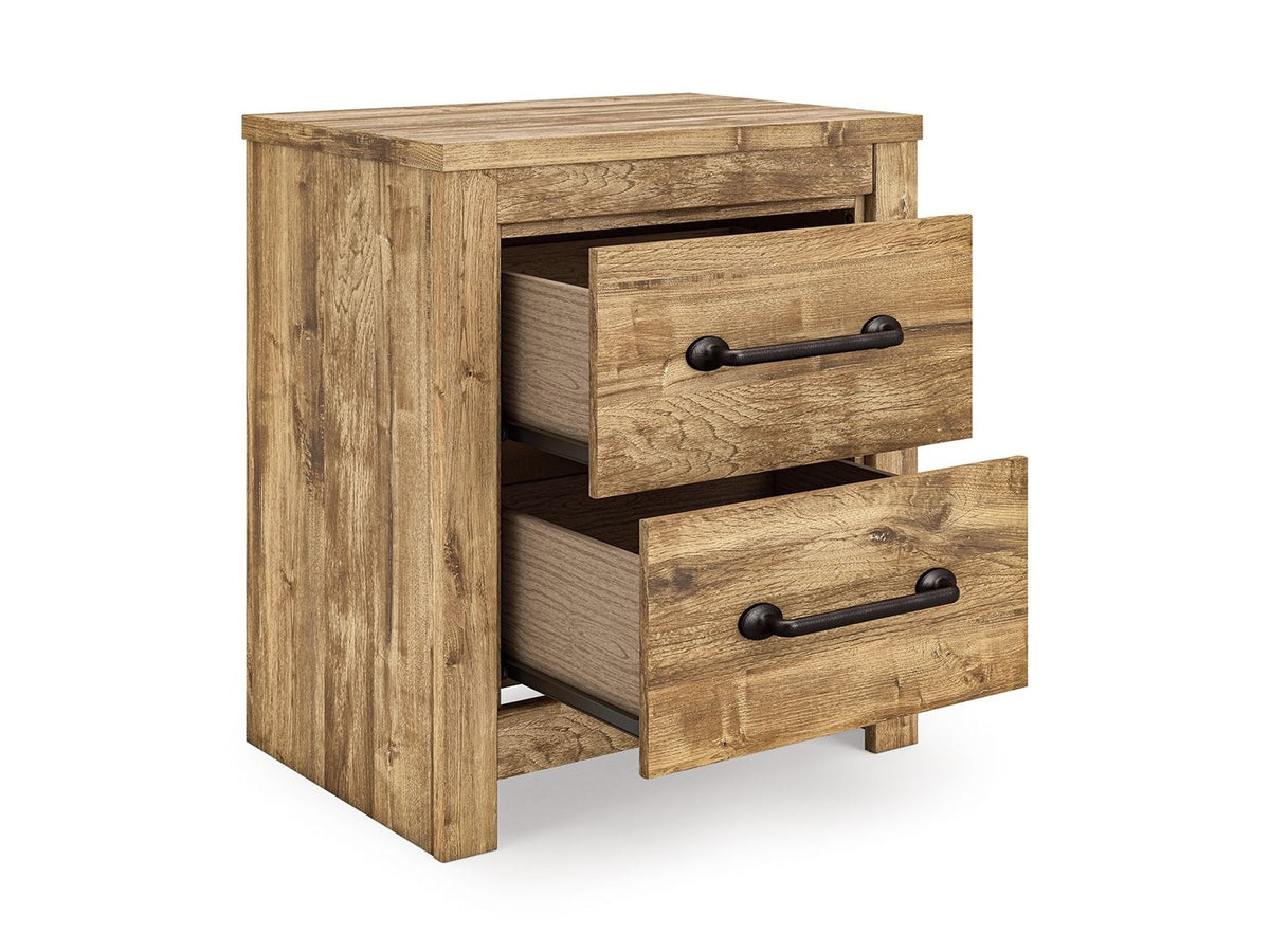 Maystonna - Two Drawer Night Stand - Brown