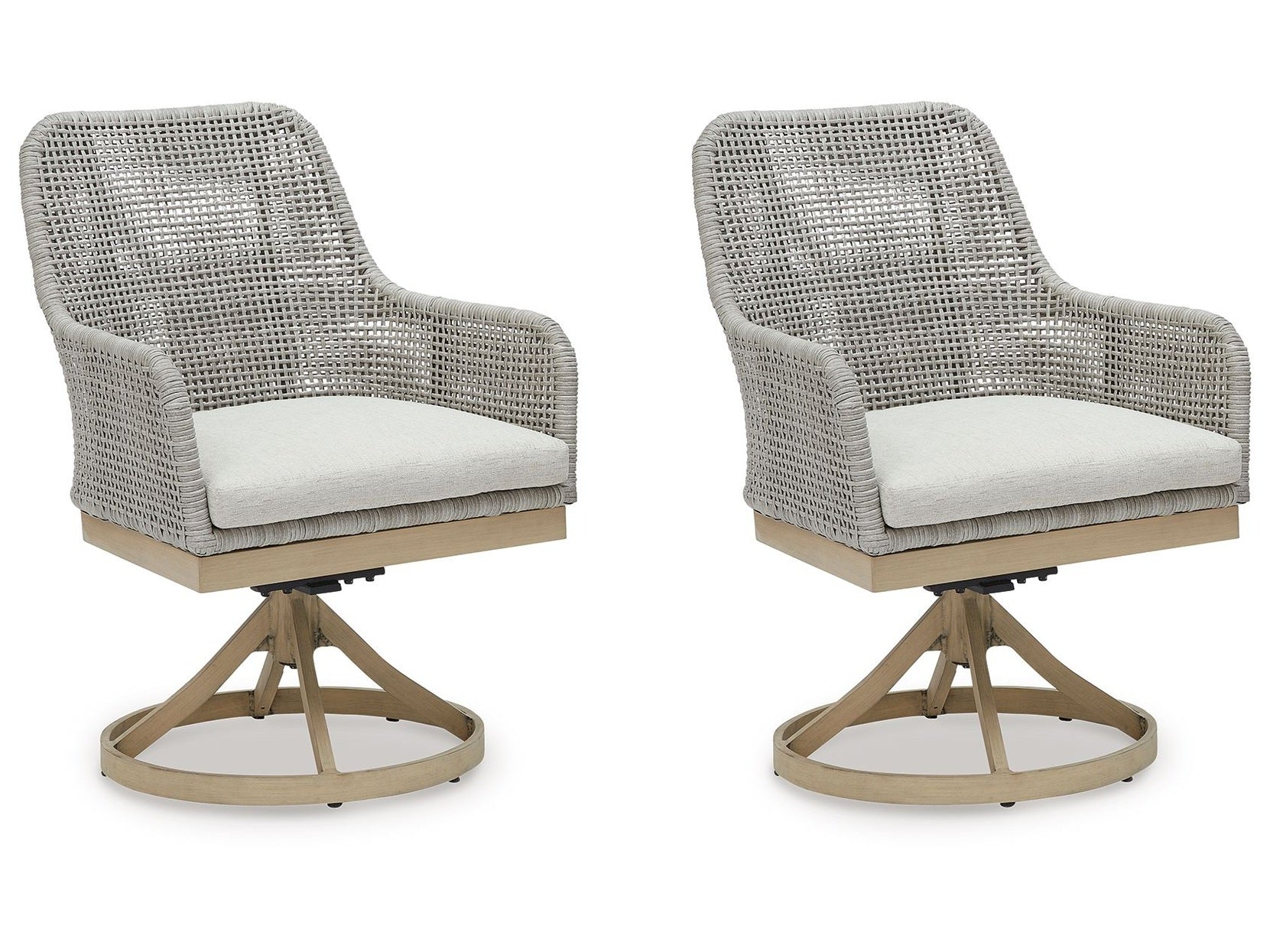 Seton Creek - Swivel Chair With Cushion (Set of 2) - Gray