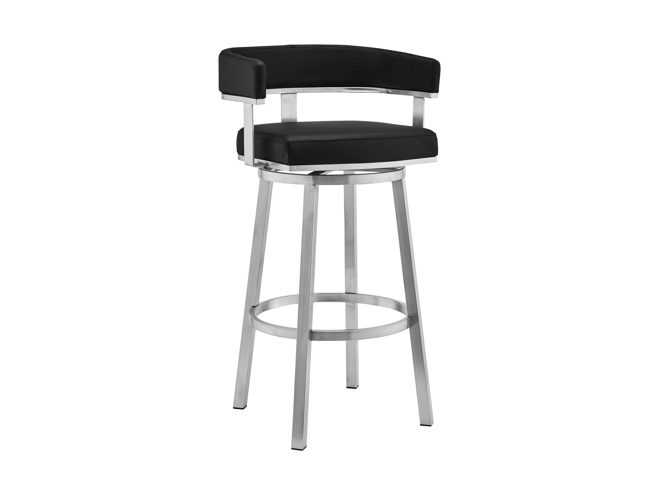 Cohen - Brushed Stainless Steel Swivel Bar Stool