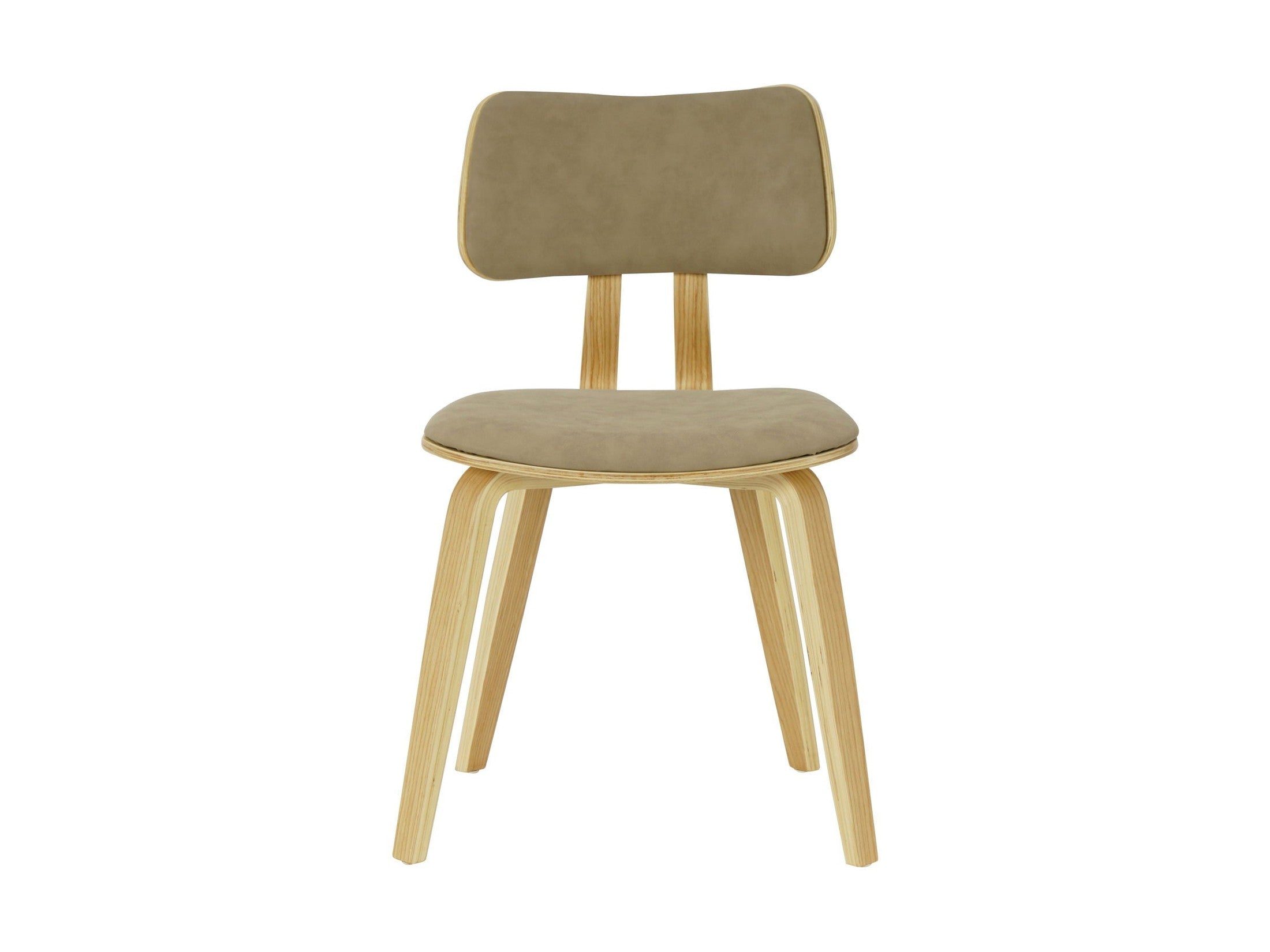 Jaguar - Curved Back Wood Dining Chair With Faux Leather Seat