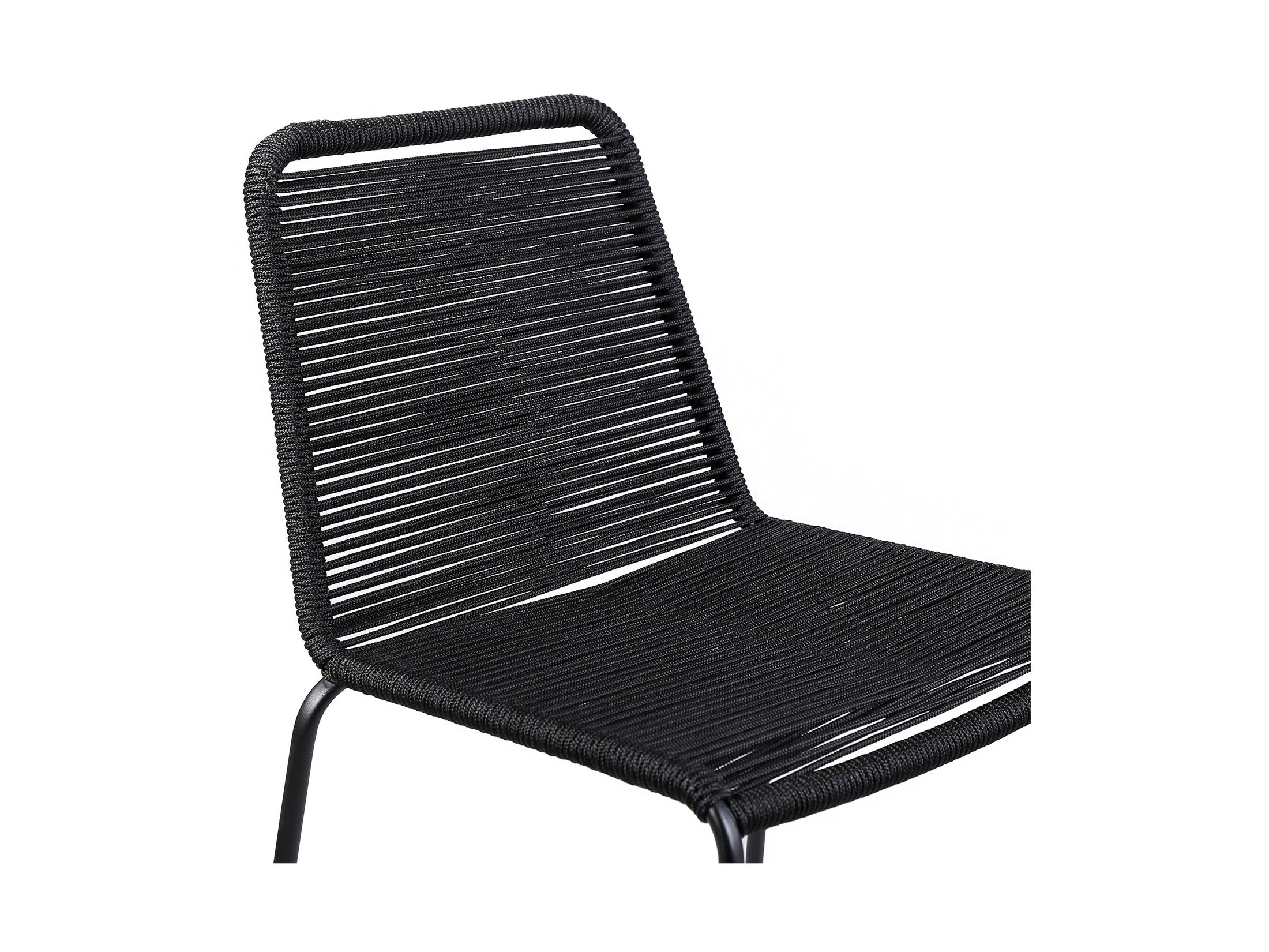 Shasta - 30" Outdoor Metal And Rope Stackable Barstool