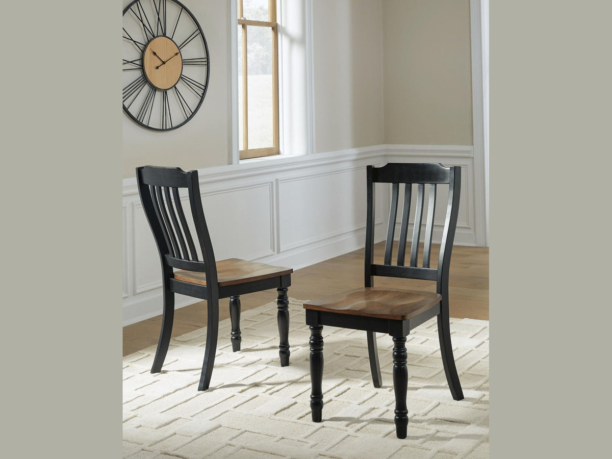 Clorazi - Dining Room Side Chair (Set of 2) - Black / Brown