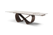 9305 - Dining Table - White / Dark Brown