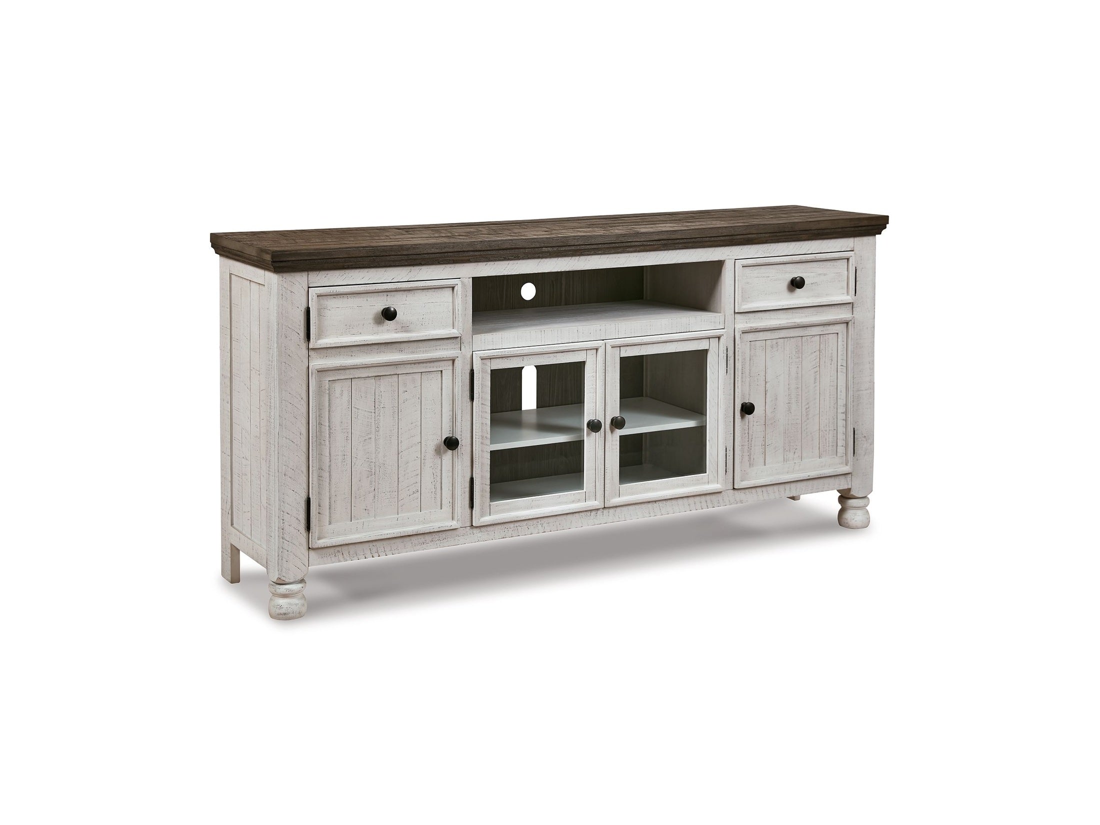 Havalance - Extra Large TV Stand - 4 Doors - Brown / Beige