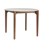 Cove - 42" Round Superstone Outdoor Dining Table, Seats 4 - White & Eucalyptus