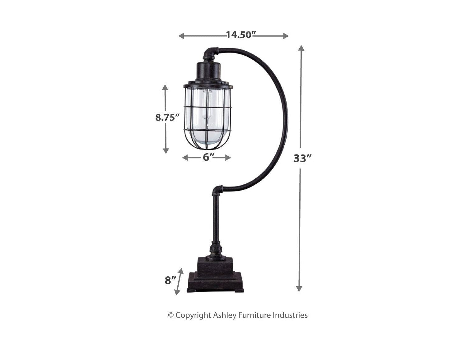Jae - Metal Desk Lamp  - Antique Black