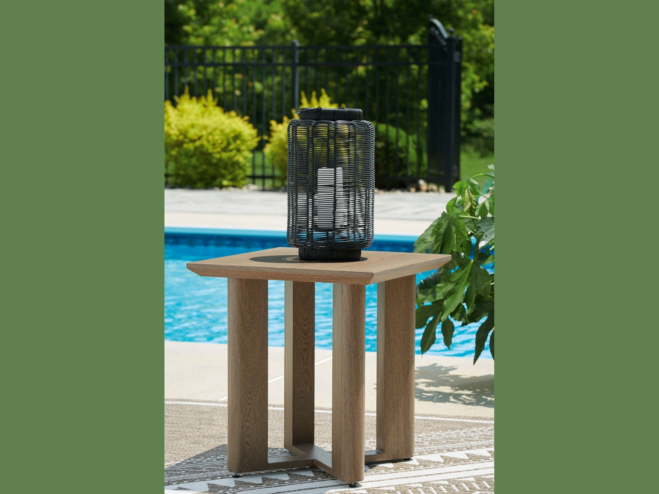 Serene Bay - Square End Table - Dark Brown