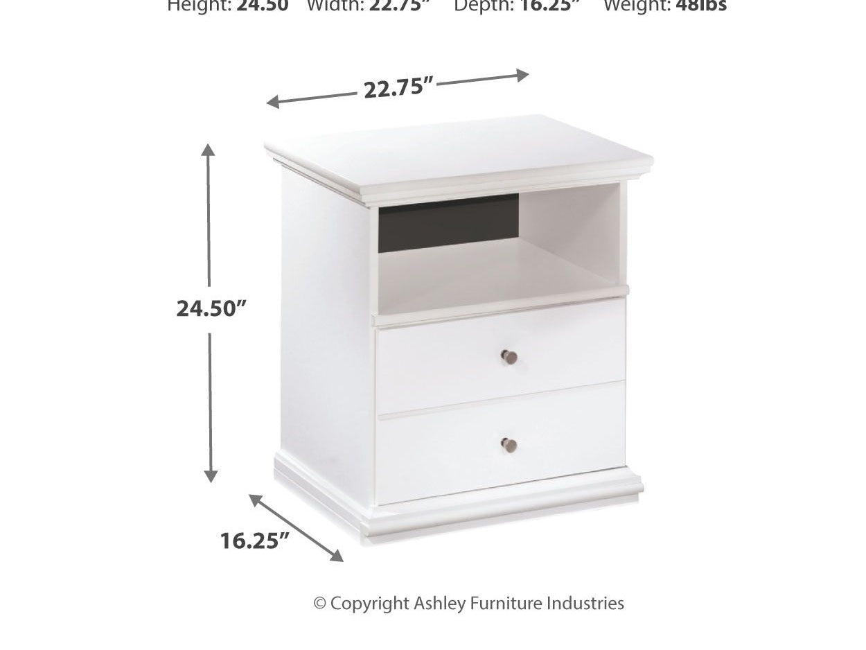 Bostwick Shoals - One Drawer Night Stand - White