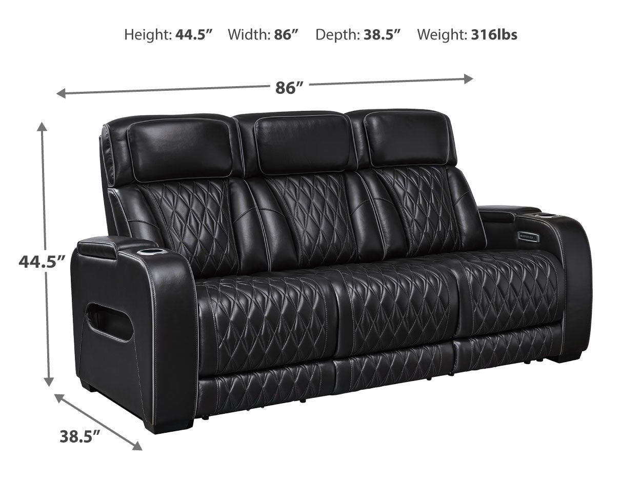 Boyington - Power Reclining Sofa With Adj Headrest