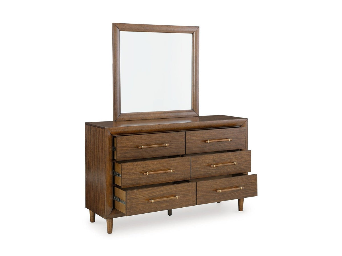 Lyncott - Dresser And Mirror - Brown