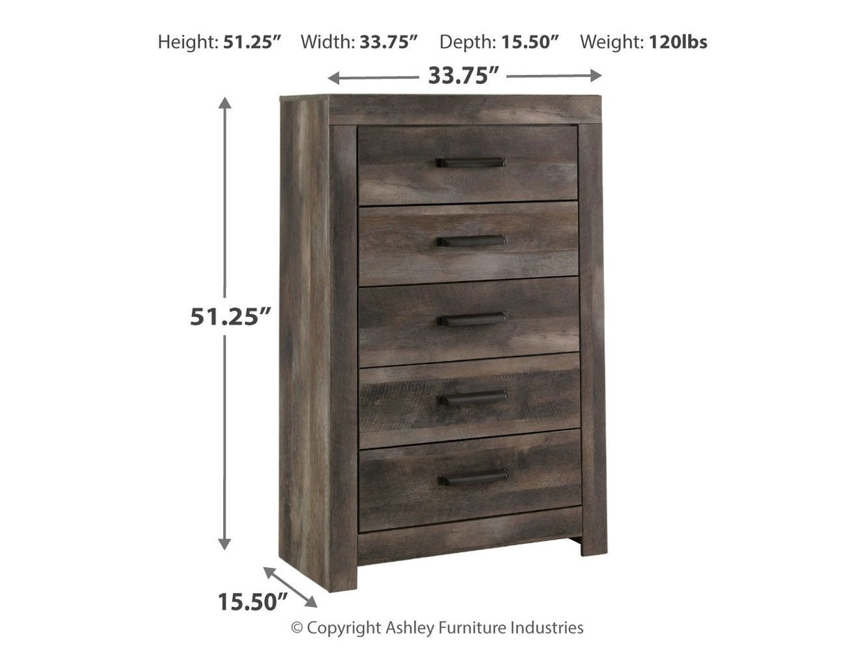 Wynnlow - Five Drawer Chest - Gray