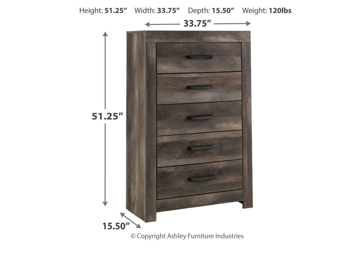 Wynnlow - Five Drawer Chest - Gray