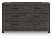 Prendonea - Six Drawer Dresser - Charcoal