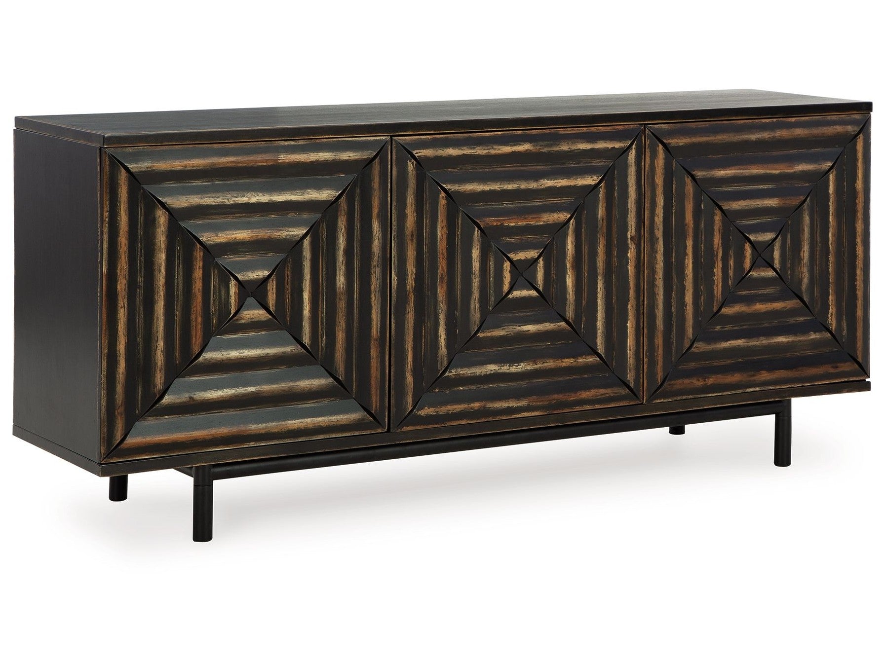 Fair Ridge - Accent Cabinet - Distressed Black
