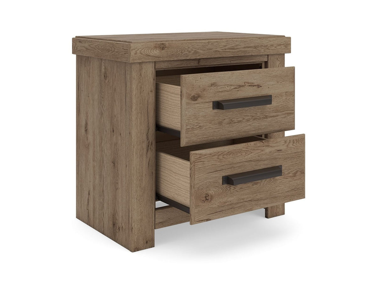Oliandon - Two Drawer Night Stand - Light Brown