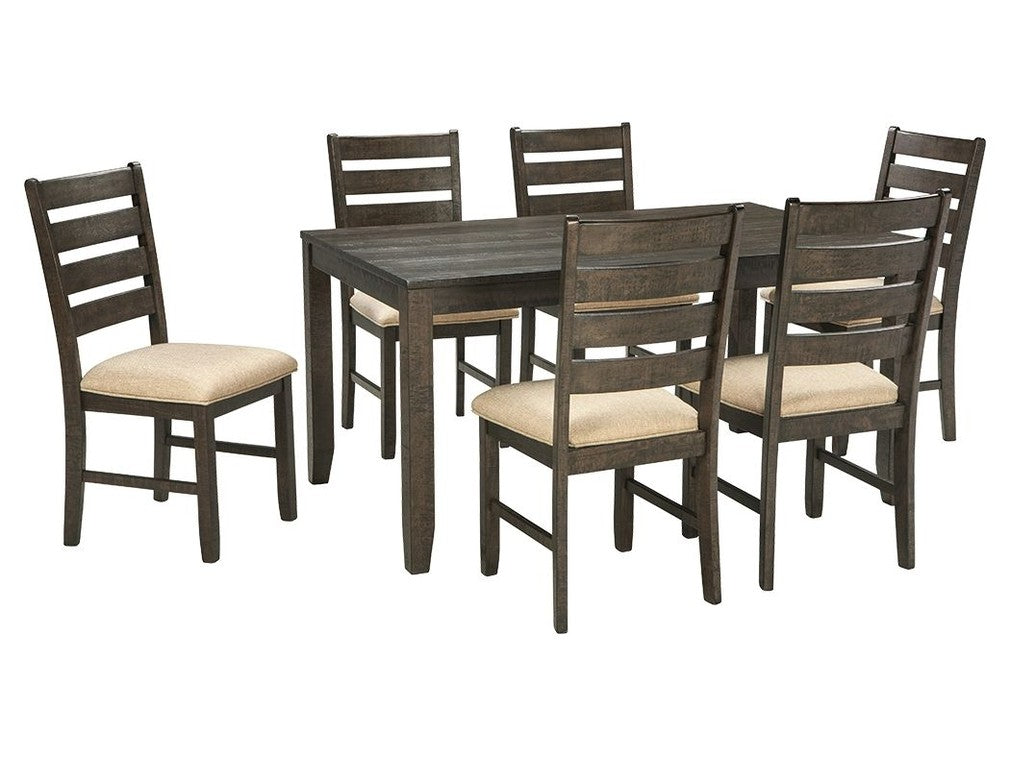 Rokane - Dining Room Table Set (Set of 7) - Brown
