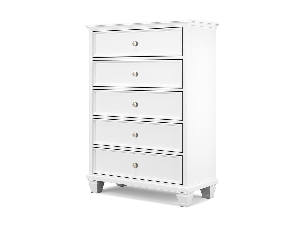 Fortman - Five Drawer Chest - White