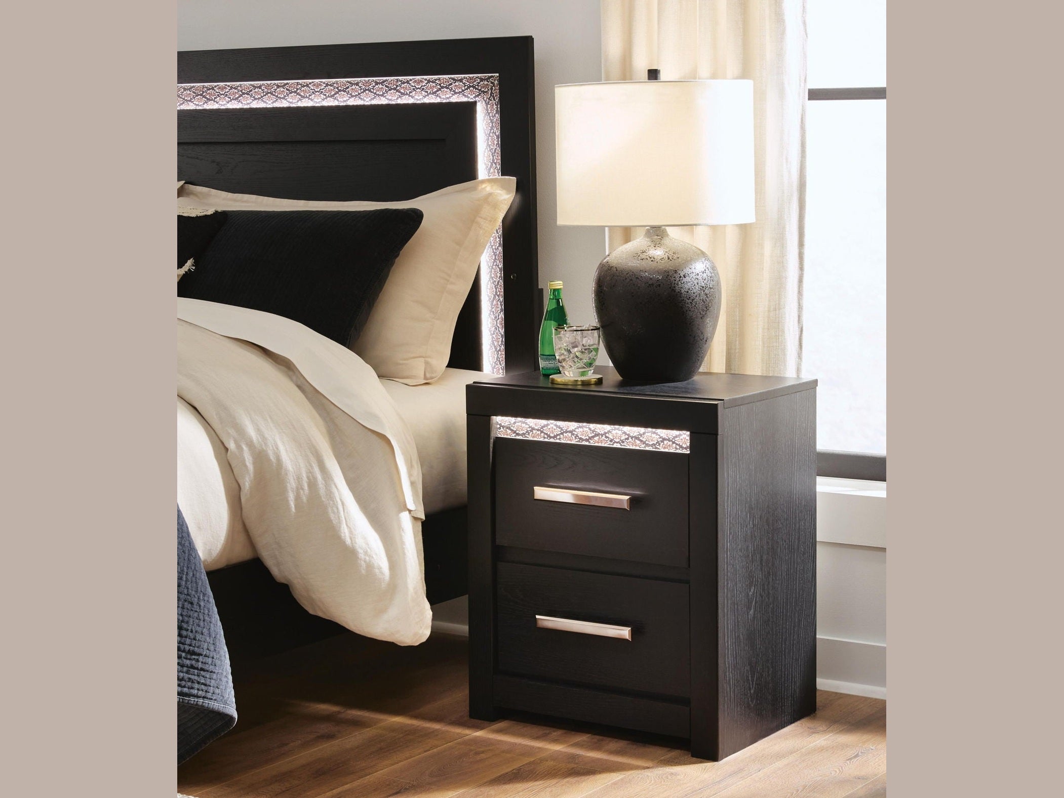 Brizmore - Two Drawer Night Stand - Black