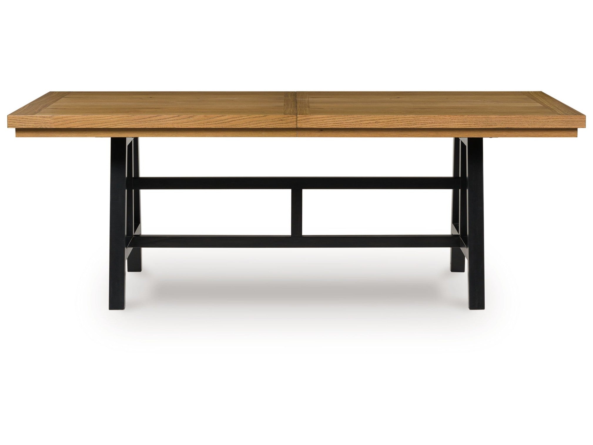Galliden - Rectangular Dining Room Extension Table - Black / Brown