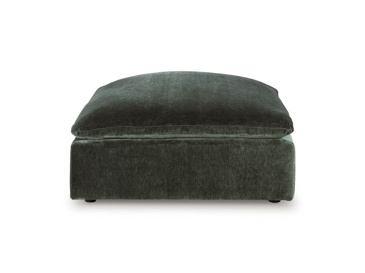 Carriage View - Oversized Accent Ottoman - Jade