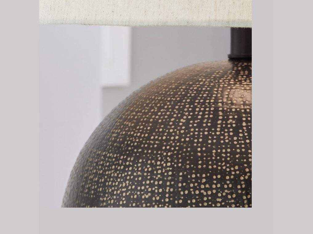 Hambell - Metal Table Lamp - Black / Gold Finish