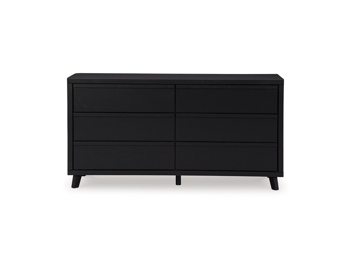 Danziar - Six Drawer Dresser - Black