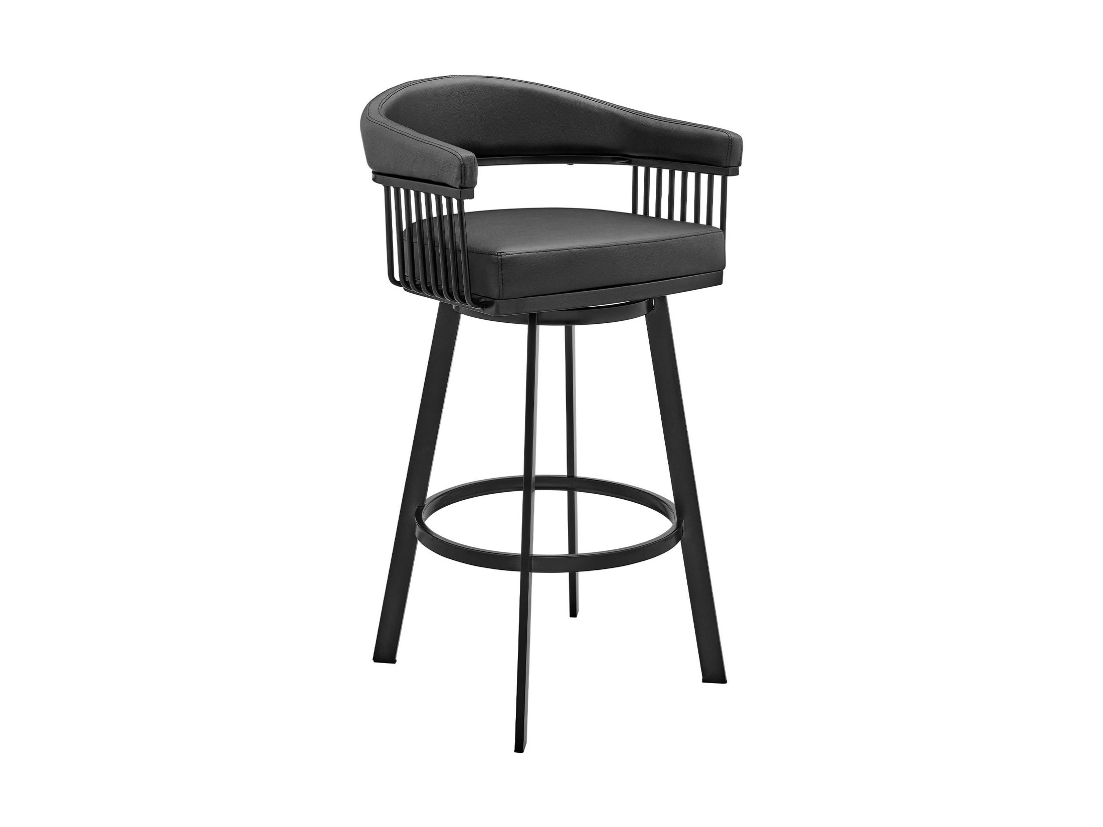 Bronson - Swivel Bar Stool - Black Finish