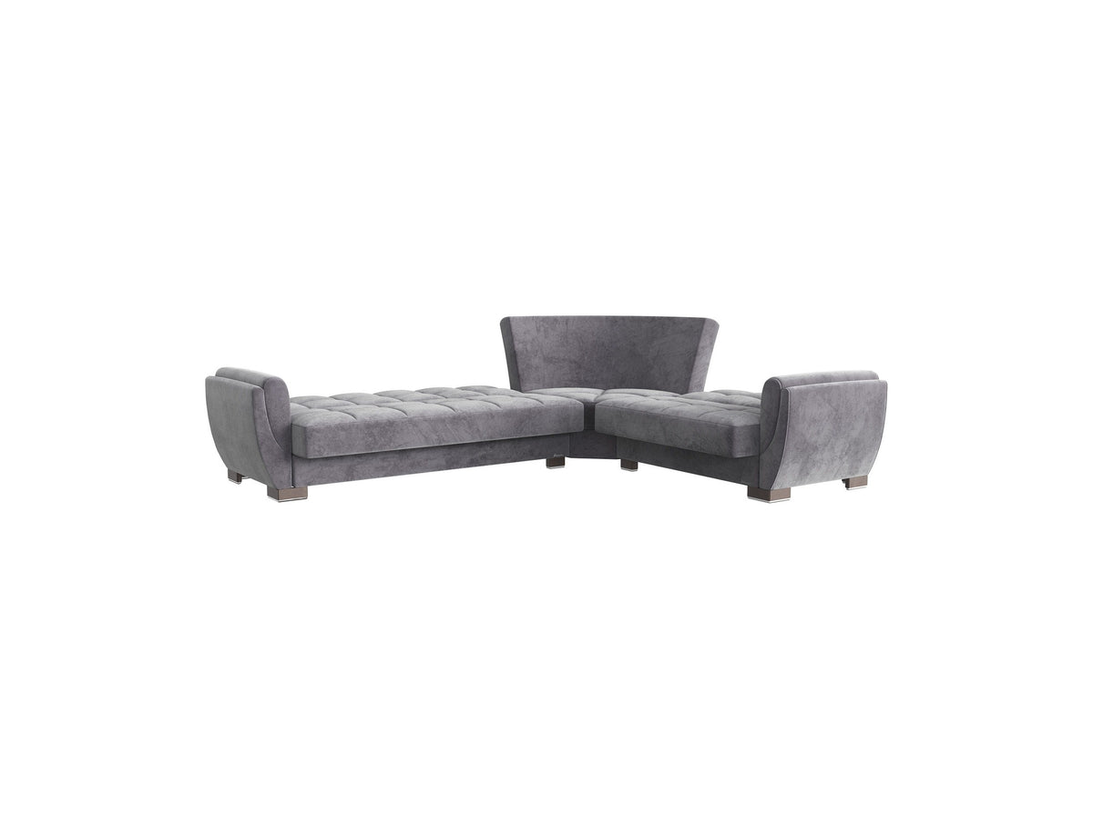 Ottomanson Armada Air - Upholstered Convertible Sectional With Storage - Microfiber