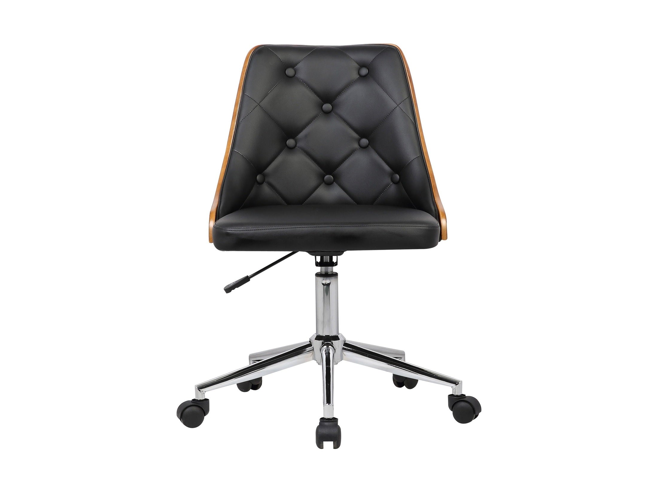 Diamond - Office Chair Veneer Back - Chrome / Black
