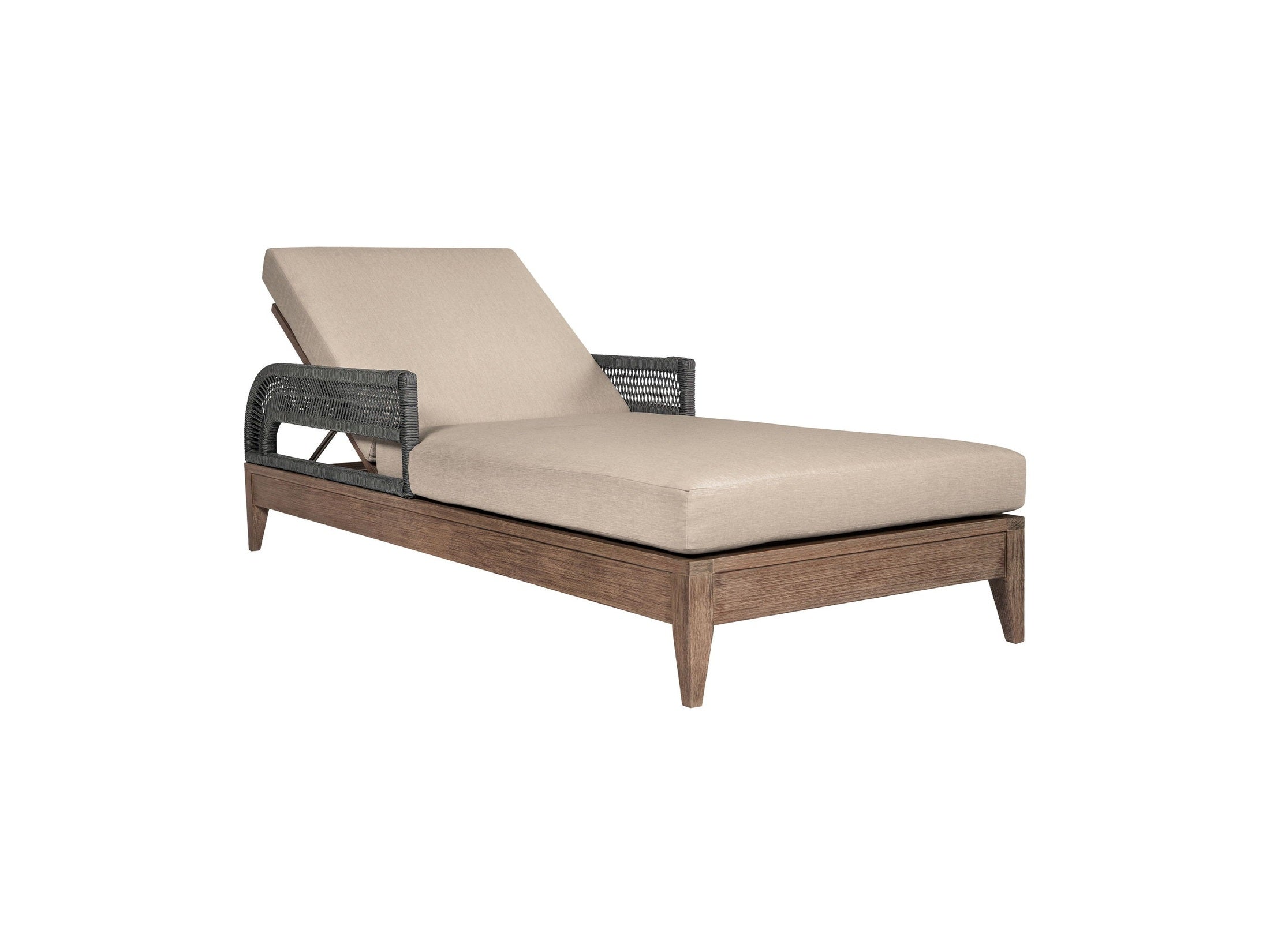Orbit - Outdoor Patio Chaise Lounge Chair - Weathered Eucalyptus / Taupe