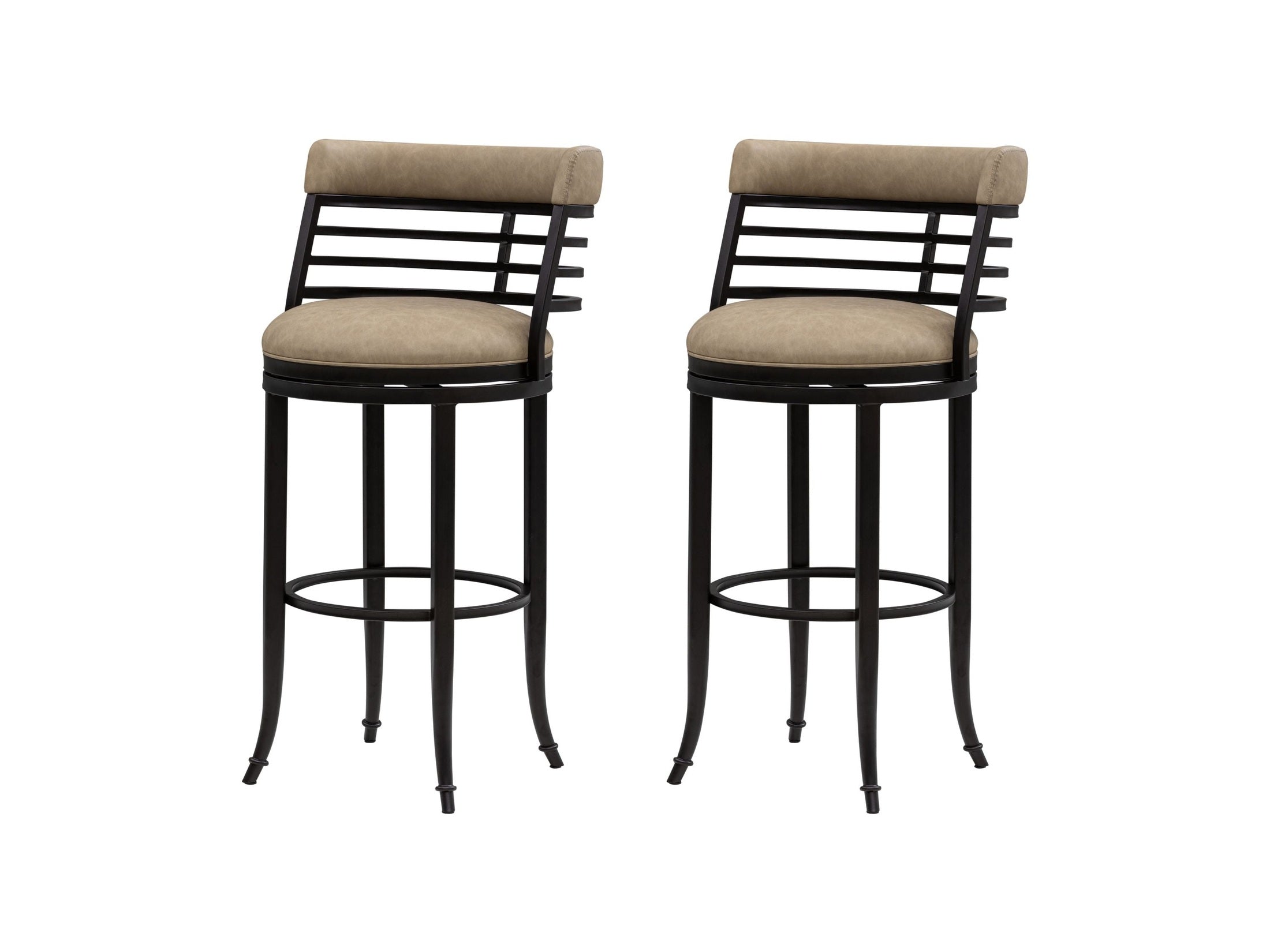 Telia - Upholstered Swivel Bar Height Barstool