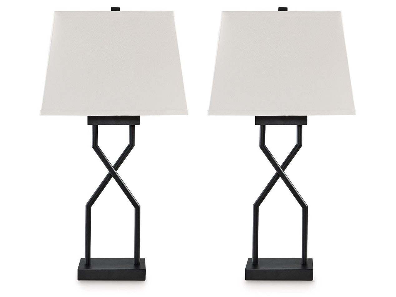Brookthrone - Metal Table Lamp (Set of 2) - Black