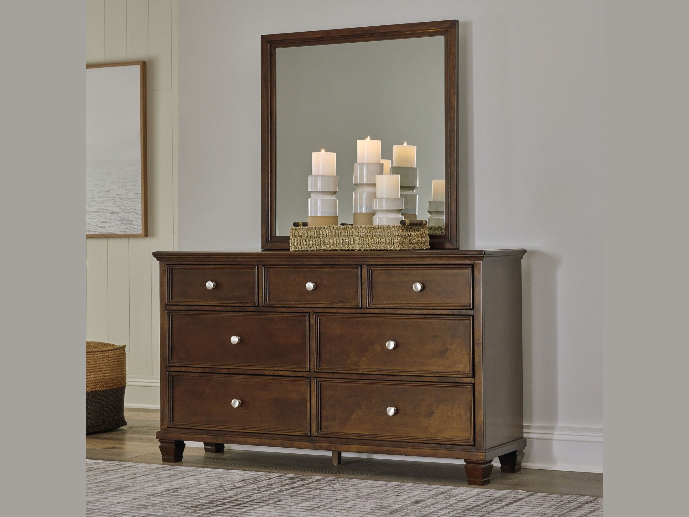 Danabrin - Dresser And Mirror - Brown