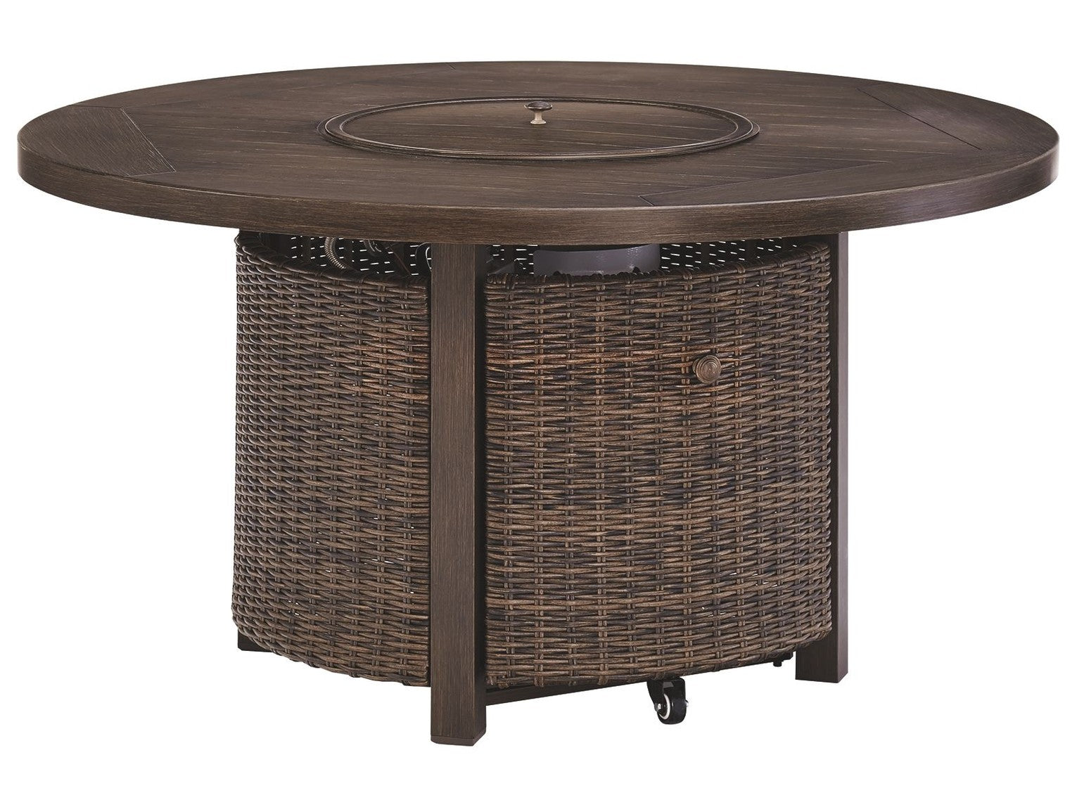 Paradise Trail - Round Fire Pit Table - Medium Brown