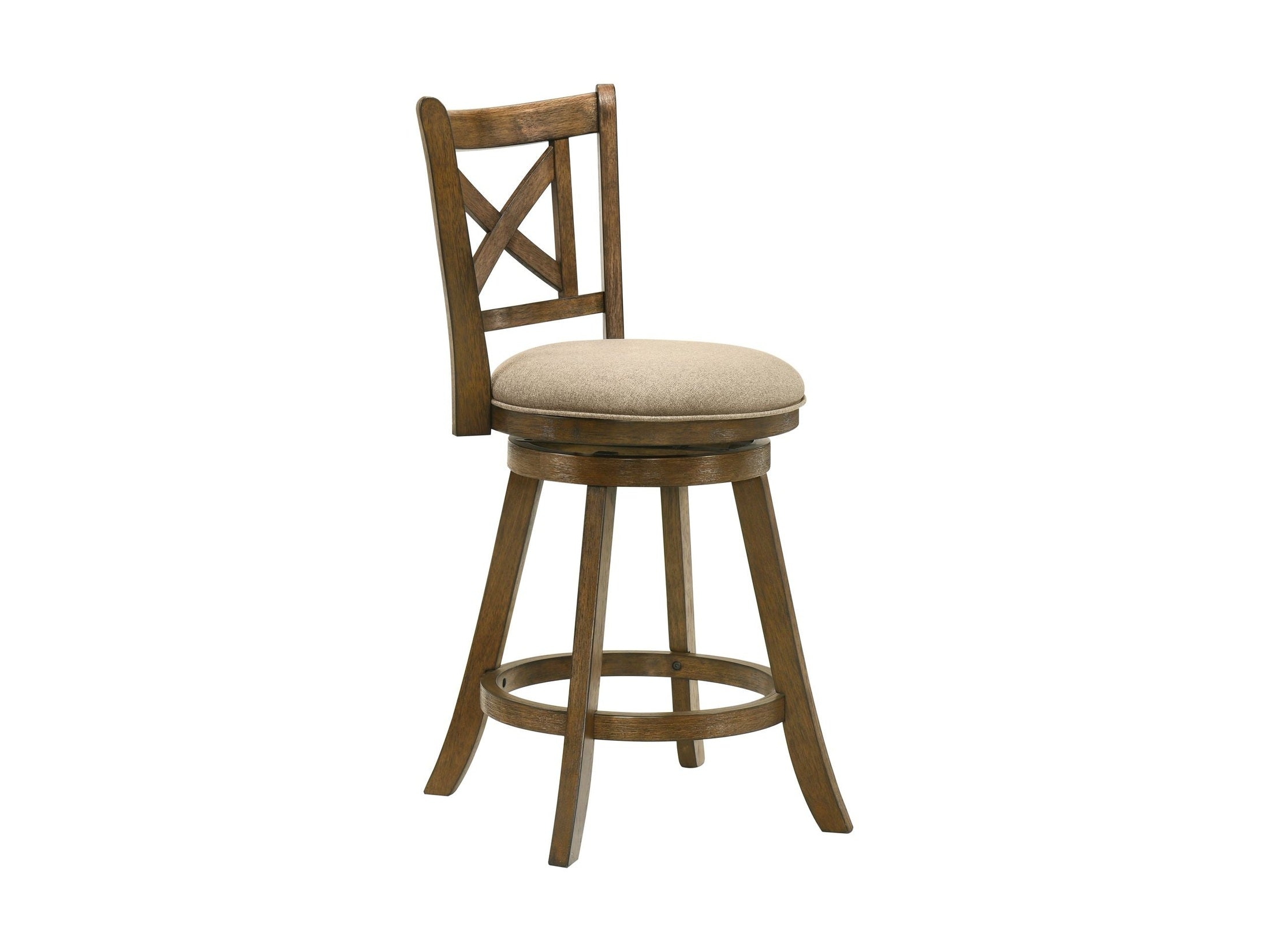 Kodi - Modern Farmhouse Swivel Wood Counter Height Kitchen Bar Stool
