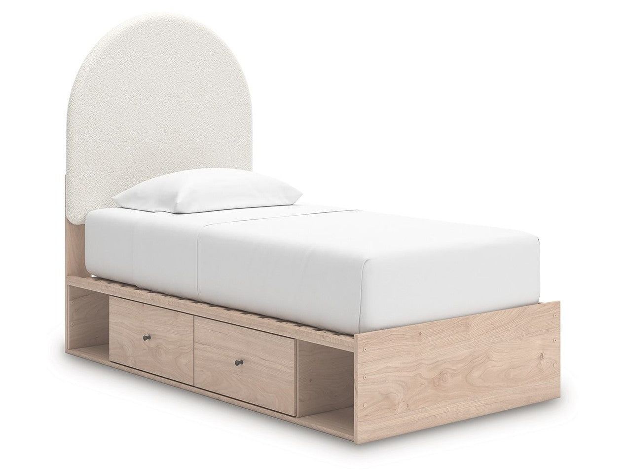 Shapella - Upholstered Panel Storage Bed