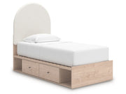 Shapella - Upholstered Panel Storage Bed
