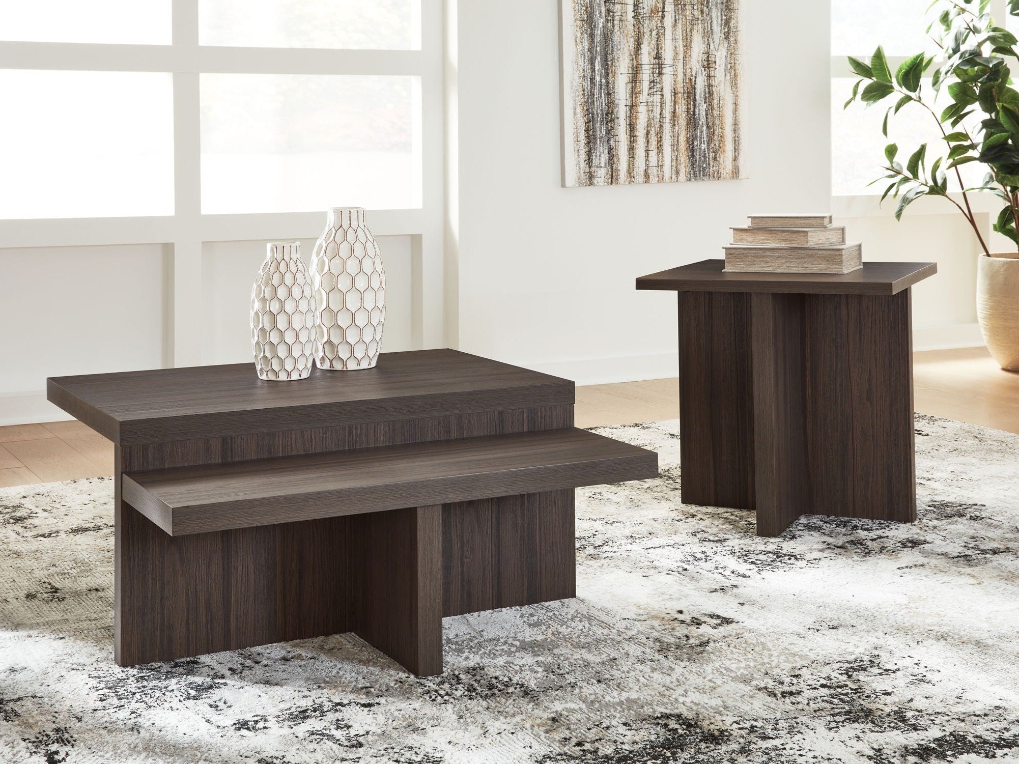Zendex - Occasional Table Set (Set of 2) - Brown