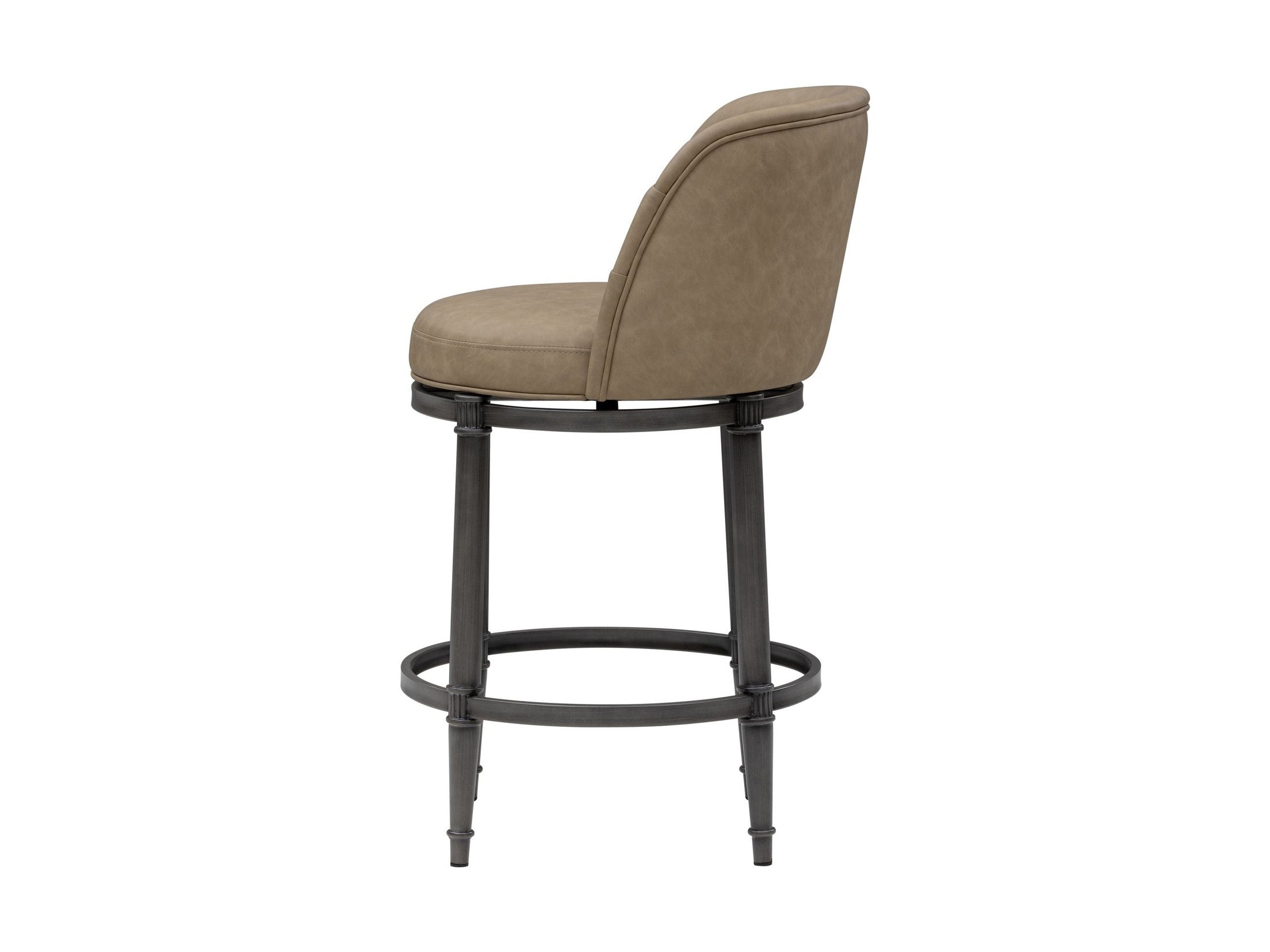 Eunice - Faux Leather Upholstered Swivel Counter Height Barstool