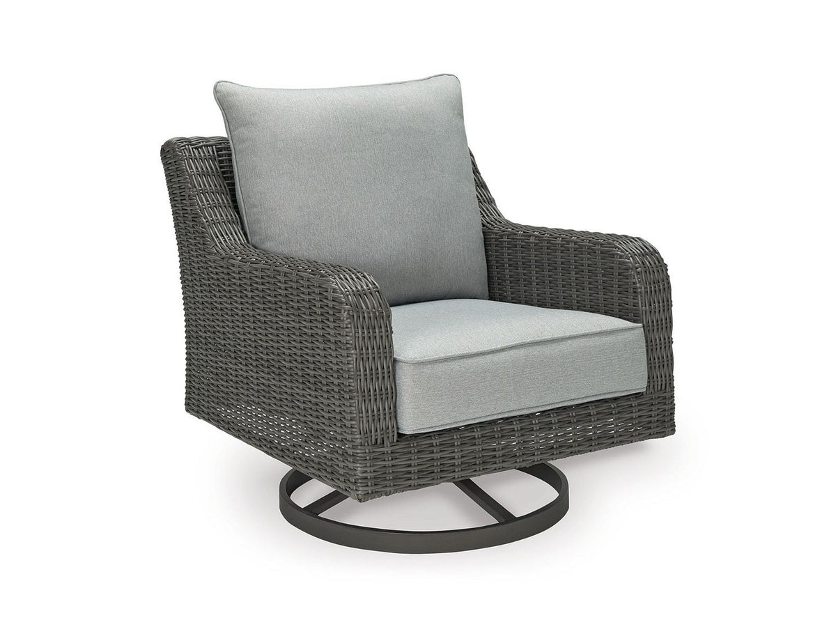 Elite Park - Swivel Lounge With Cushion - Gray