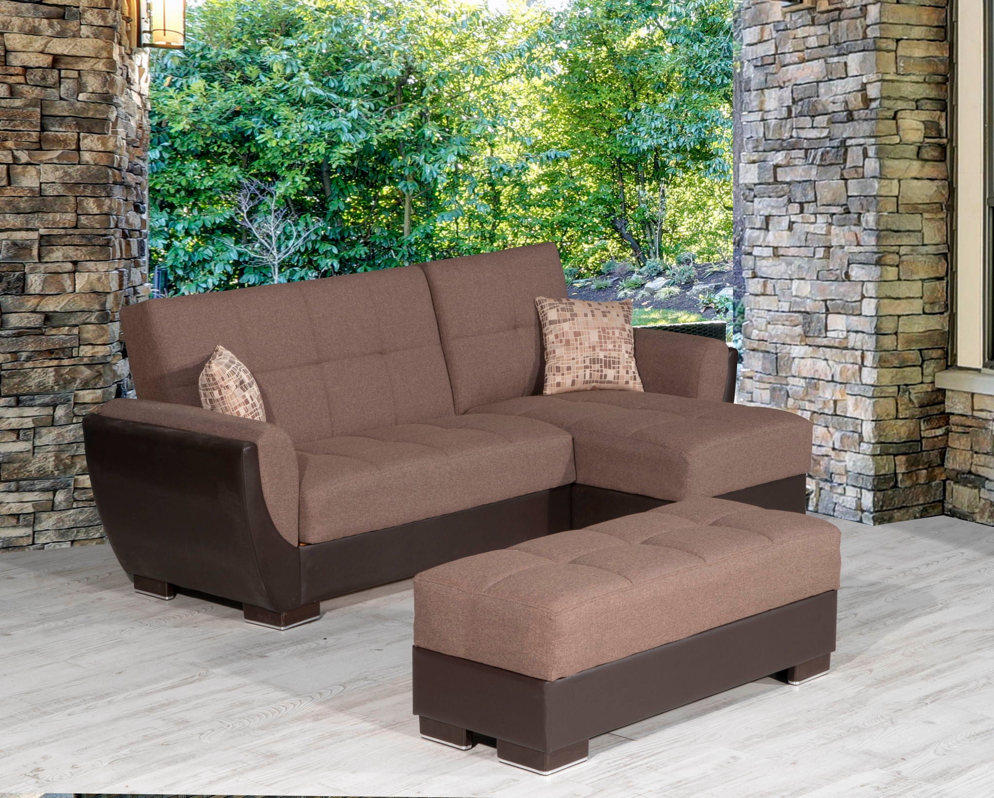 Ottomanson Armada Air - Upholstered Ottoman With Storage - Polyester